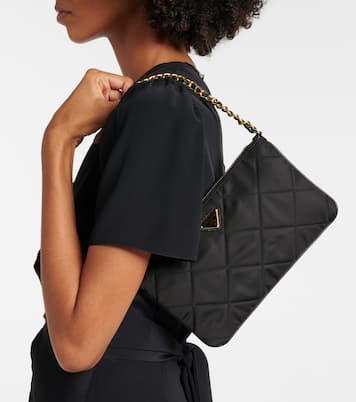 Schultertasche Mini aus Re-Nylon mit Leder | Prada