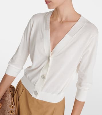 Cropped cotton cardigan | Tory Burch