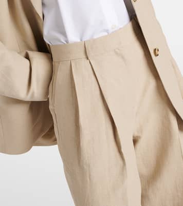 Pantalones rectos de mezcla de lino | Toteme