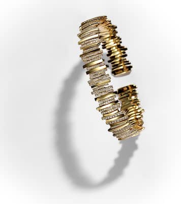 Classic 18kt gold bracelet with diamonds | Suzanne Kalan
