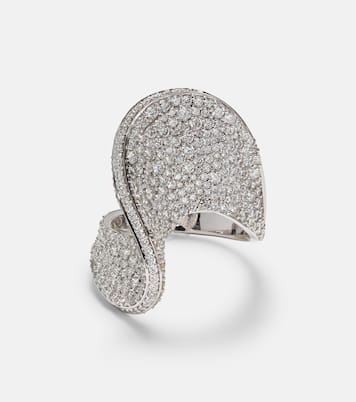 Anello in oro bianco 18kt con diamanti | Kamyen