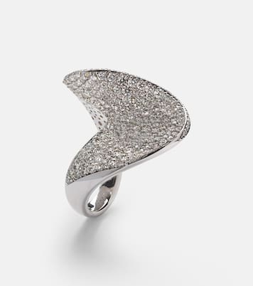 Anello in oro bianco 18kt con diamanti | Kamyen