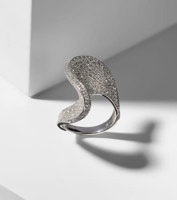Anello in oro bianco 18kt con diamanti | Kamyen