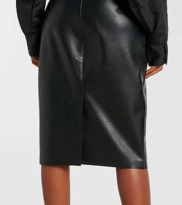 Faux leather pencil skirt | Norma Kamali