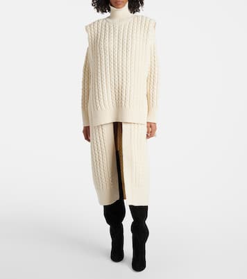 Bottes Decollete Cuissardes en daim | Alaïa