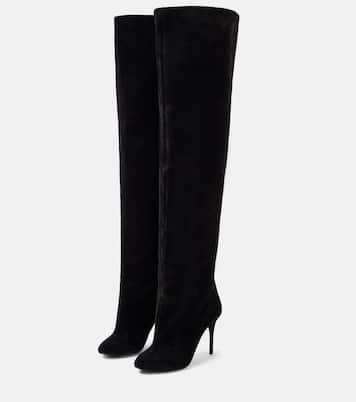 Bottes Decollete Cuissardes en daim | Alaïa