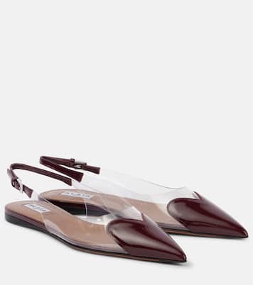 Ballerine slingback Le Cœur in vernice e PU | Alaïa