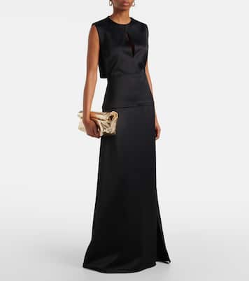 Abito midi in raso con cut-out | Jil Sander