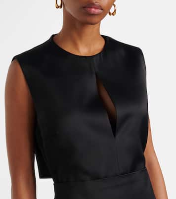 Abito midi in raso con cut-out | Jil Sander