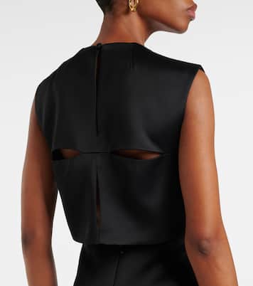 Abito midi in raso con cut-out | Jil Sander