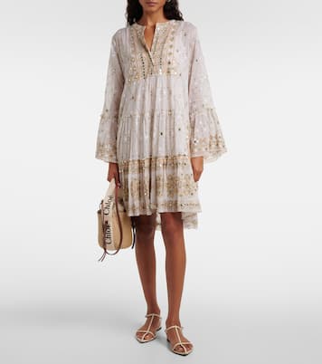 Mosaic printed cotton midi dress | Juliet Dunn