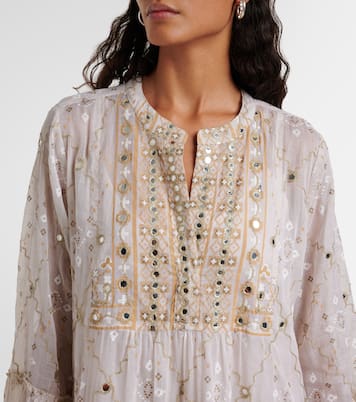 Mosaic printed cotton midi dress | Juliet Dunn