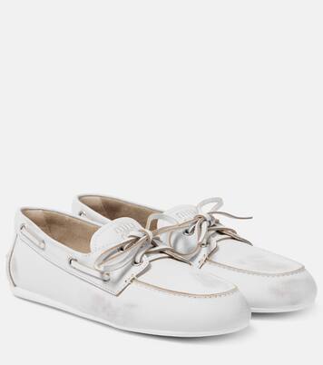 Segelschuhe Bleached aus Leder | Miu Miu