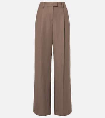 Pantaloni a gamba larga e vita alta | Brunello Cucinelli
