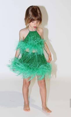 Lumière Plumage halterneck top | Oséree Kids