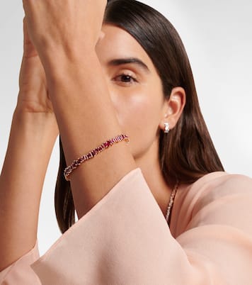 Bracelet Bold en or rose 18 ct et rubis | Suzanne Kalan