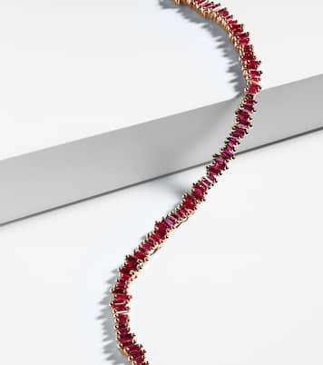 Bracelet Bold en or rose 18 ct et rubis | Suzanne Kalan