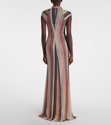 金属丝面料加长连衣裙 | Missoni