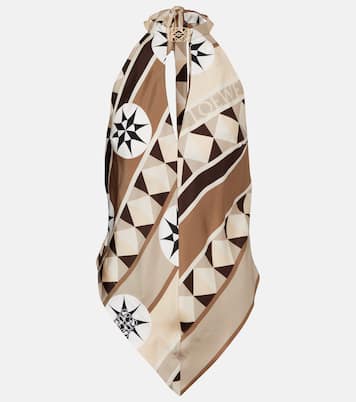 Top Paula's Ibiza Anagram imprimé en soie | Loewe
