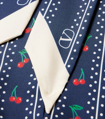 Sciarpa in seta con stampa Cherryfic | Valentino