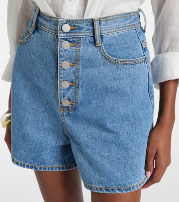 Stephi high-rise denim shorts | Alémais