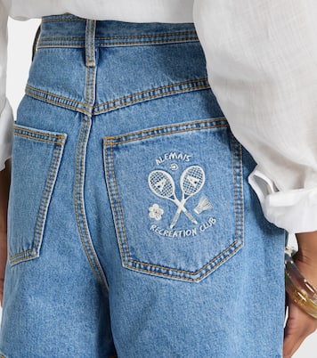 Stephi high-rise denim shorts | Alémais