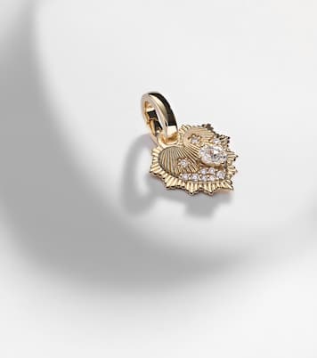Anhänger Heart Love Token Mini aus 18kt Gelbgold mit Diamanten | FoundRae