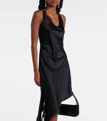 Minikleid Undressed aus Satin mit Spitze | Courrèges