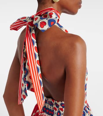 Rinse & Roar halter cotton maxi dress | Camilla