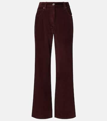 Pantalones rectos de pana con cuentas Monili | Brunello Cucinelli