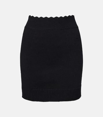 Ribbed-knit wool and cashmere miniskirt | Chloé