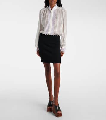 Ribbed-knit wool and cashmere miniskirt | Chloé
