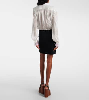 Ribbed-knit wool and cashmere miniskirt | Chloé