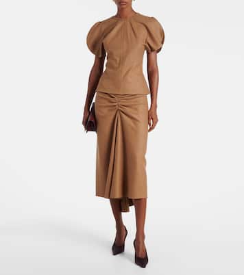 Draped wool and cashmere top | Victoria Beckham