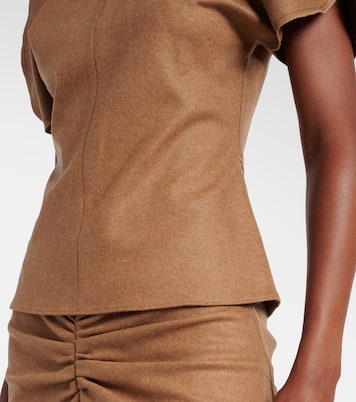 Draped wool and cashmere top | Victoria Beckham