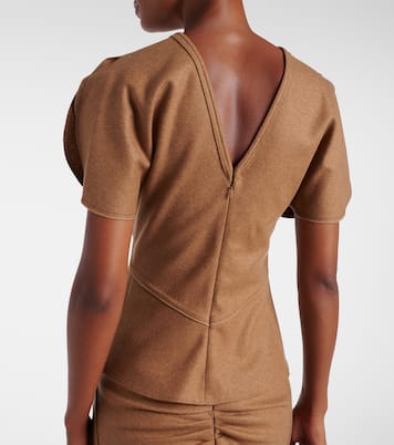Draped wool and cashmere top | Victoria Beckham