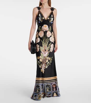 Ottoman Elegance floral silk maxi dress | Camilla