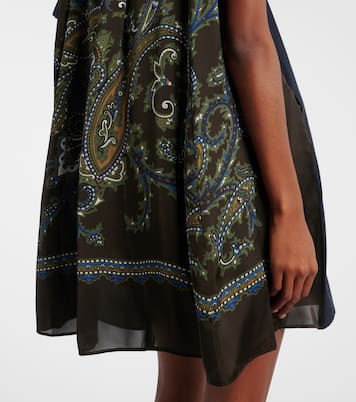 Paisley paneled minidress | Sacai