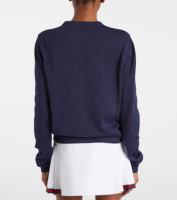 Cardigan GG in seta e cotone | Gucci