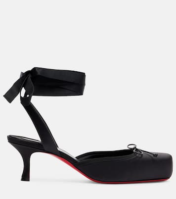 Cassia 55缎布露跟高跟鞋 | Christian Louboutin