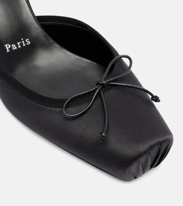 Cassia 55缎布露跟高跟鞋 | Christian Louboutin