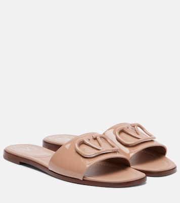 VLogo patent leather slides | Valentino Garavani