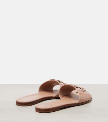 VLogo patent leather slides | Valentino Garavani
