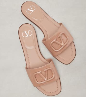 VLogo patent leather slides | Valentino Garavani