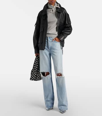 Embellished cotton and cashmere turtleneck sweater | Area