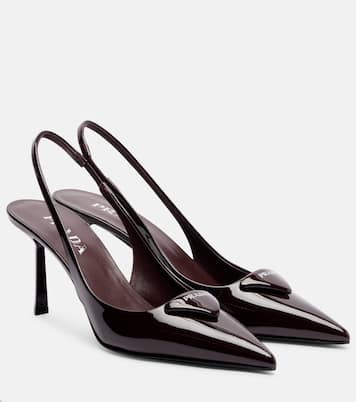 Patent leather slingback pumps | Prada