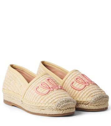Bestickte Espadrilles aus Raffiabast | Chloé Kids