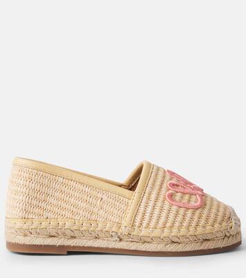 Bestickte Espadrilles aus Raffiabast | Chloé Kids