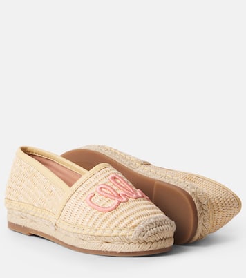 Bestickte Espadrilles aus Raffiabast | Chloé Kids