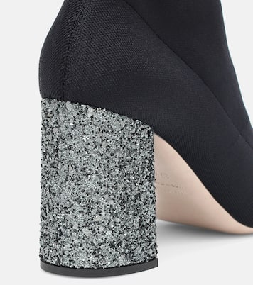 Stivaletti a calza con glitter | Miu Miu